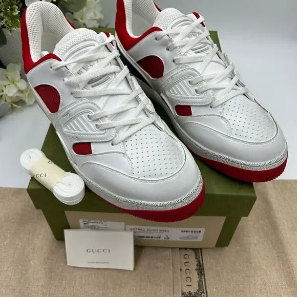 Men’s Gucci basket trainer sneakers size 9 made in Italy